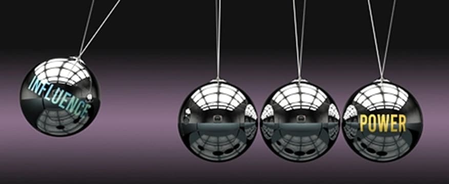 Inertia balls depicting power and influence
